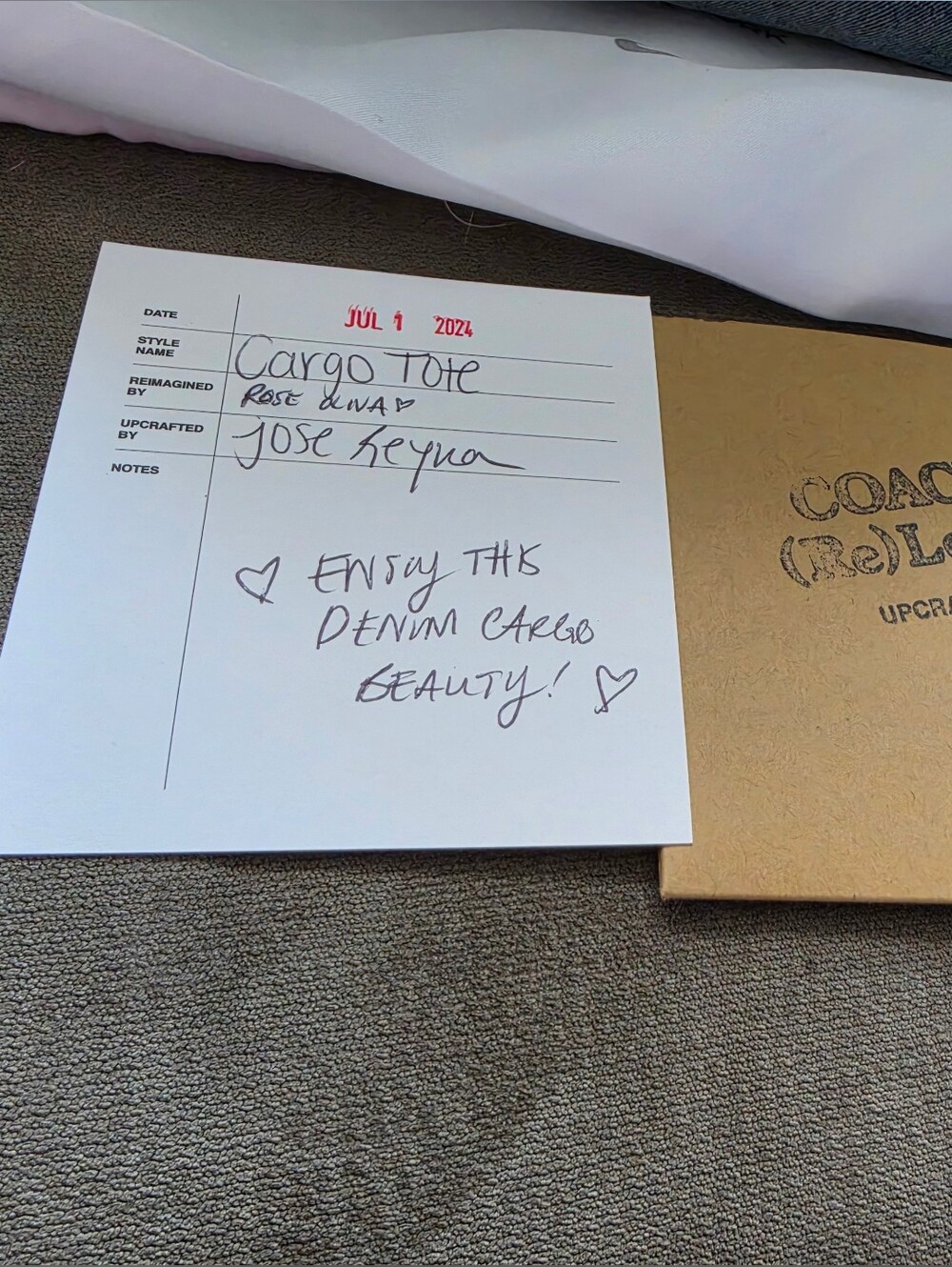 Coach Reloved Upcrafted Denim Cargo Tote - Picture 5 of 8